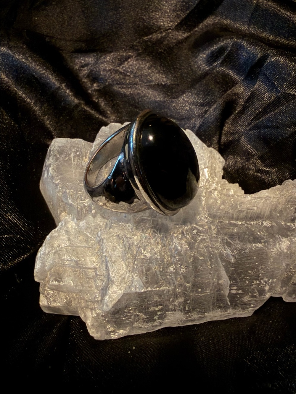 +Vintage+ Onyx Opal Ring